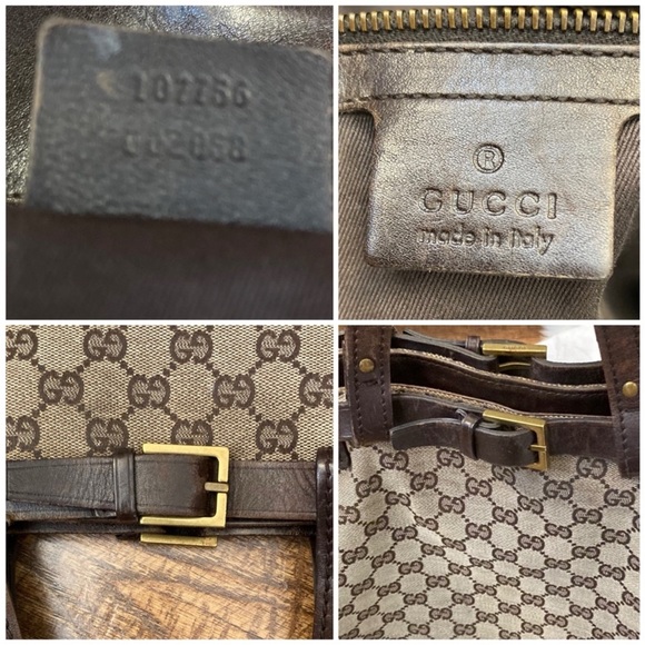 Gucci Vintage GG Canvas Buckle Tote - Picture 2 of 16